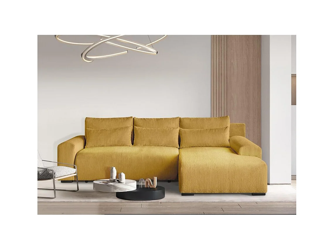 ECKSCHLAFSOFA Benny gelb rechts
