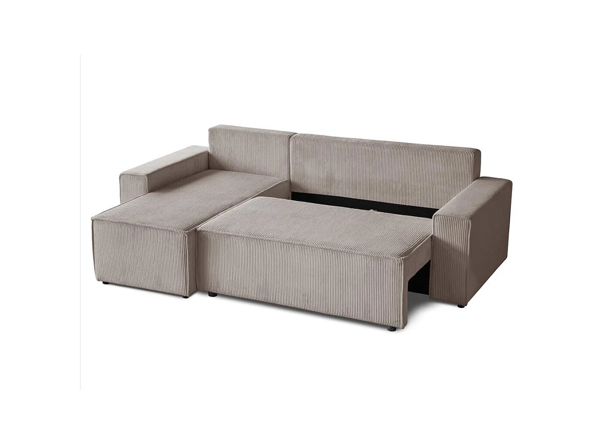 HOEKBANK met slaapfunctie Hektor cappuccino