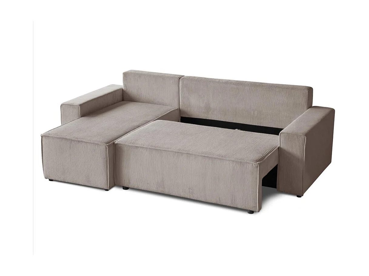 HOEKBANK met slaapfunctie Hektor cappuccino