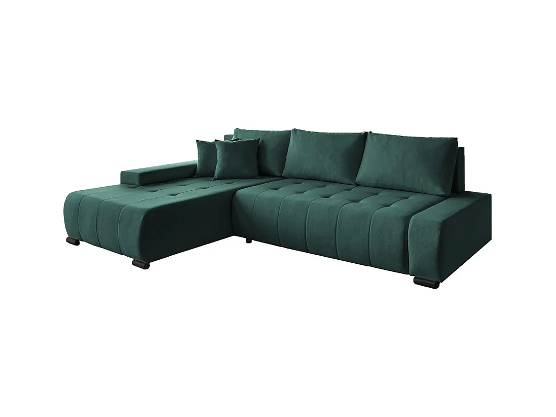 Canapé-lit ECKSCHLAFSOFA Draco L Vert