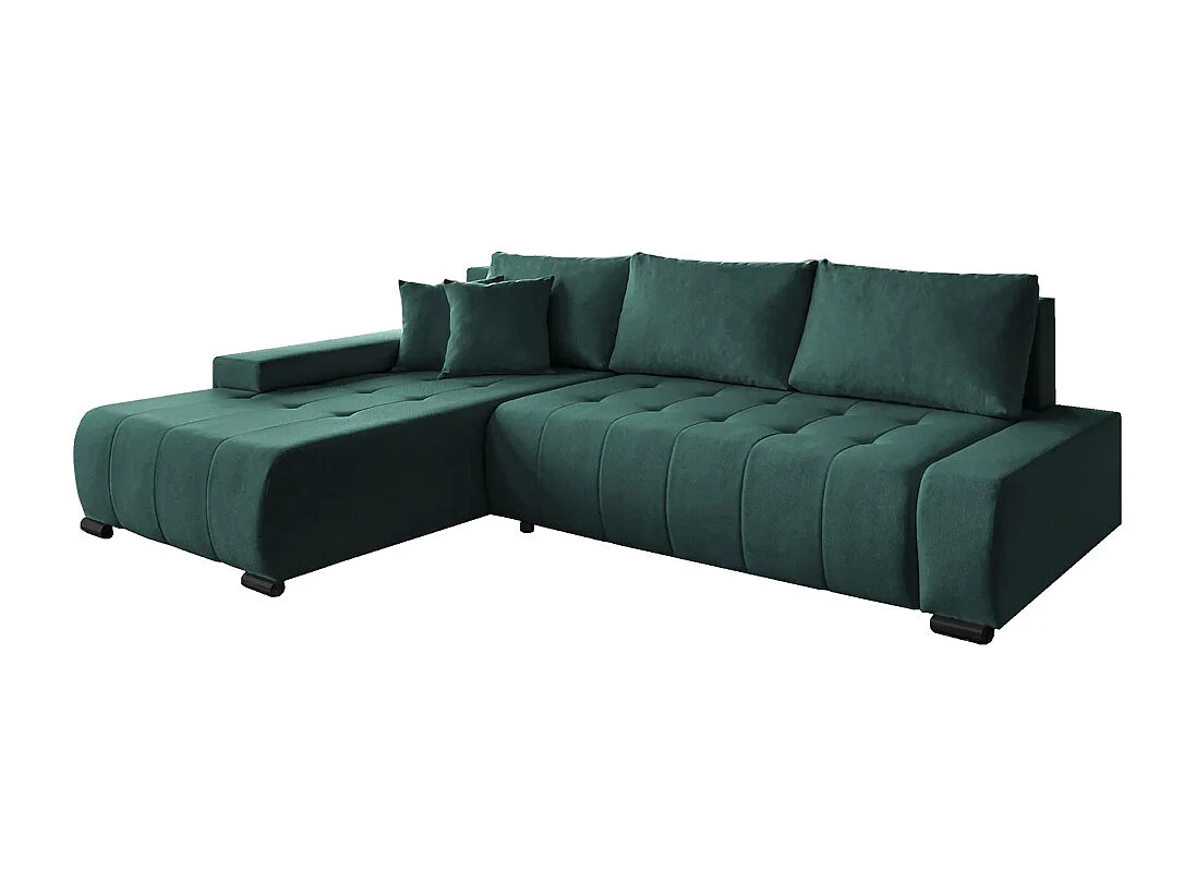 Canapé-lit ECKSCHLAFSOFA Draco L Vert