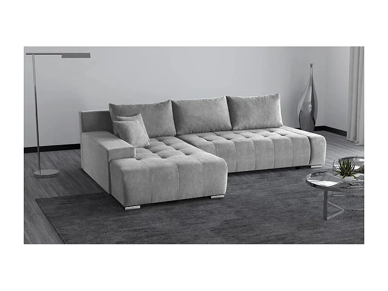 Canapé-lit ECKSCHLAFSOFA Draco L Gris