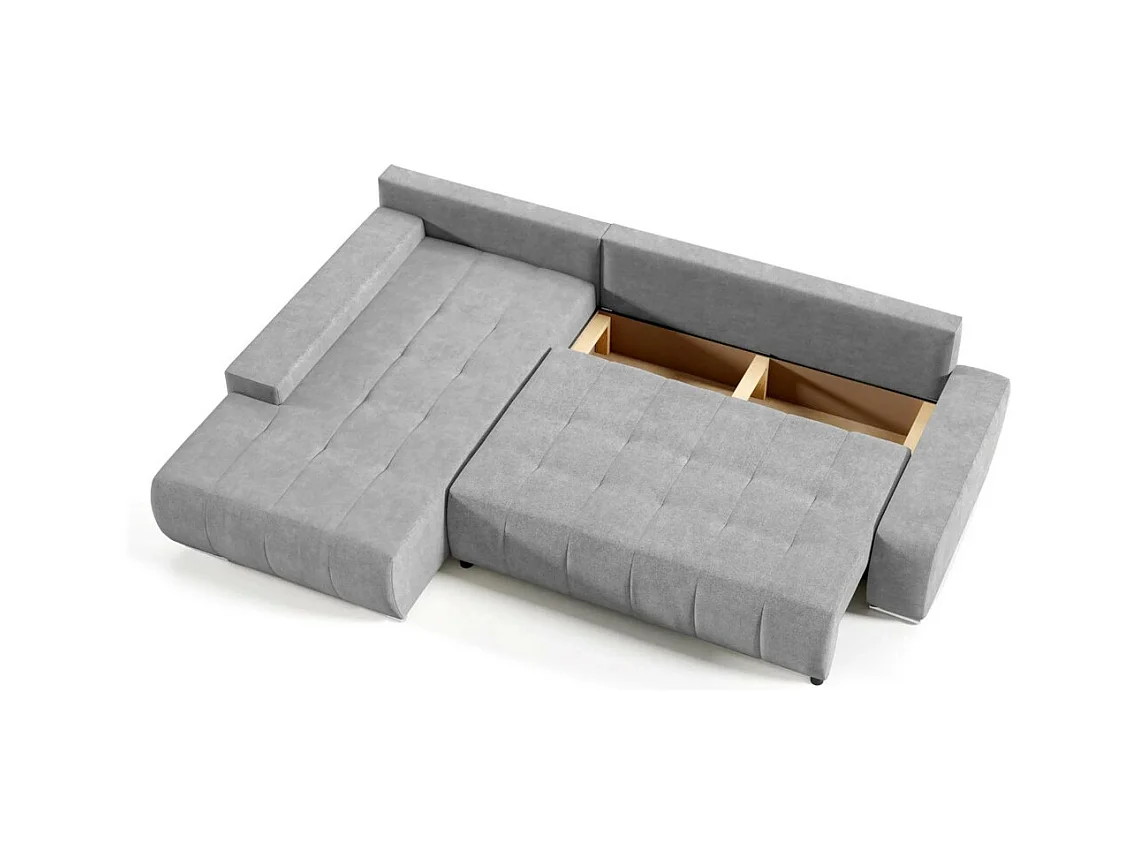 Canapé-lit ECKSCHLAFSOFA Draco L Gris