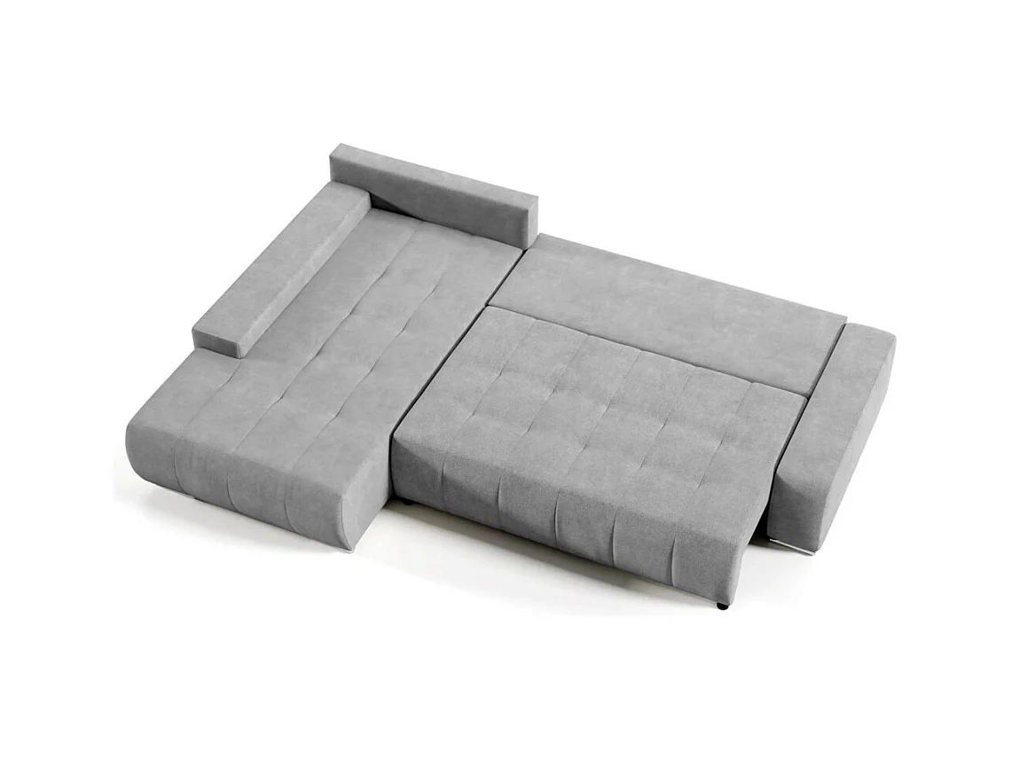 Canapé-lit ECKSCHLAFSOFA Draco L Gris