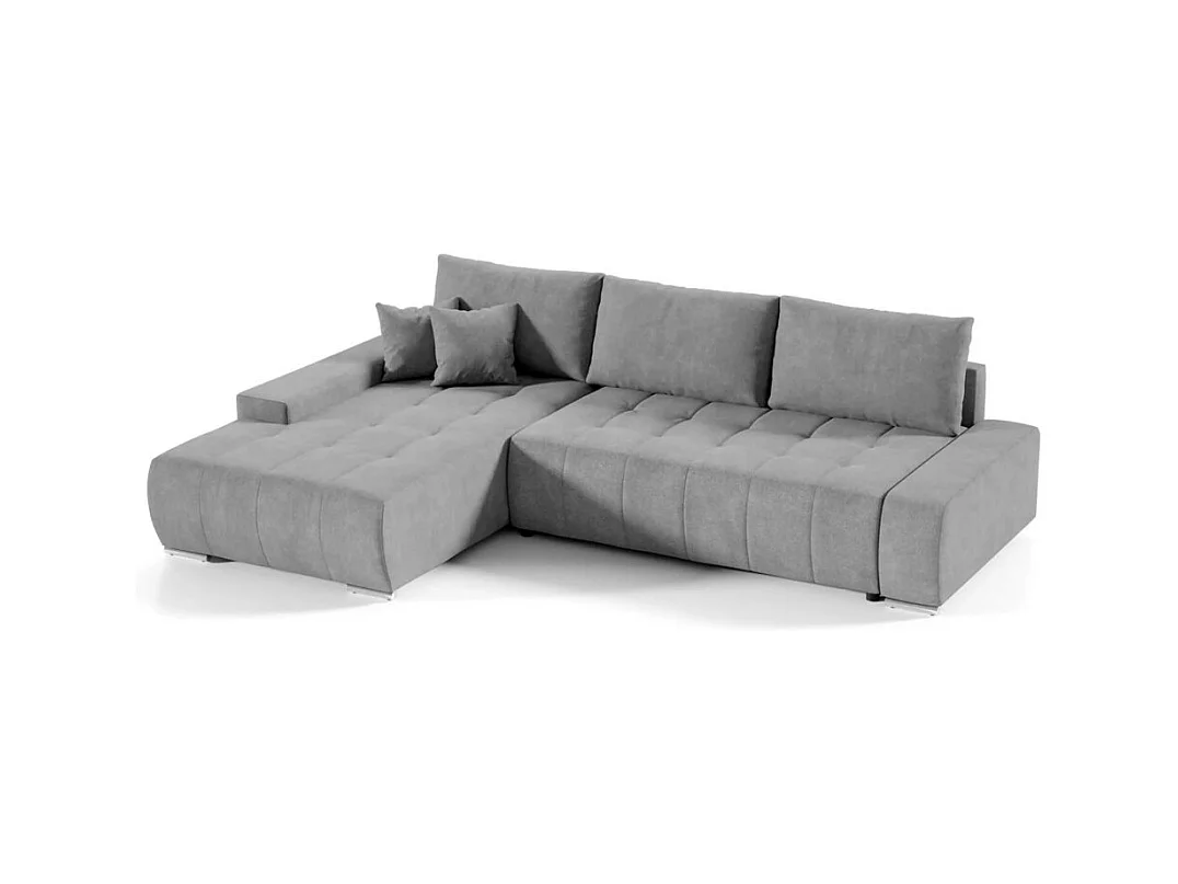 Canapé-lit ECKSCHLAFSOFA Draco L Gris