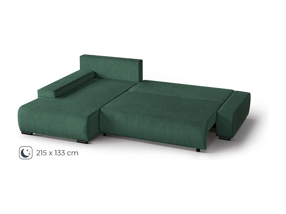 ECKSCHLAFSOFA Draco L Grün