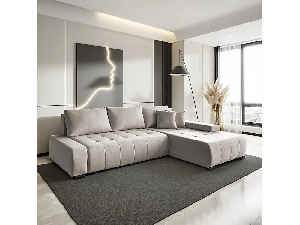 Canapé-lit ECKSCHLAFSOFA Draco L Beige