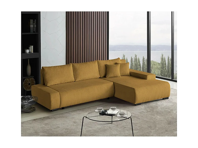 ECKSCHLAFSOFA Draco L Gelb