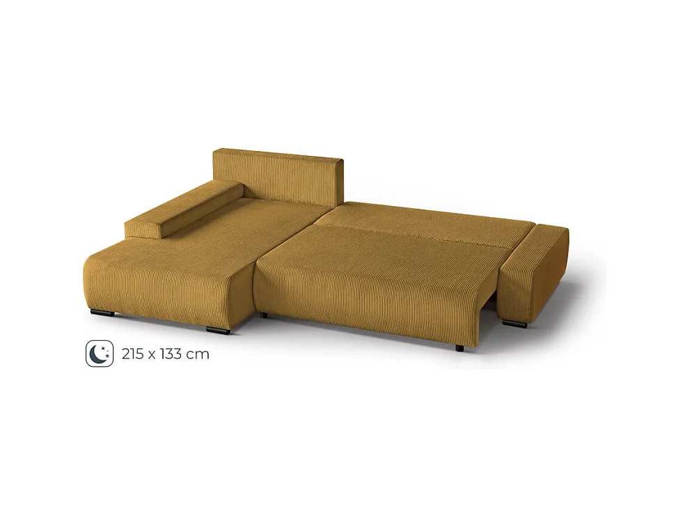 ECKSCHLAFSOFA Draco L Gelb