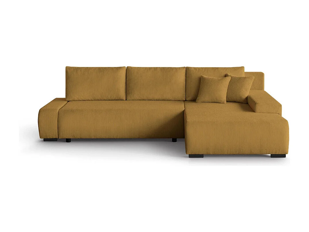 Canapé-lit ECKSCHLAFSOFA Draco L jaune