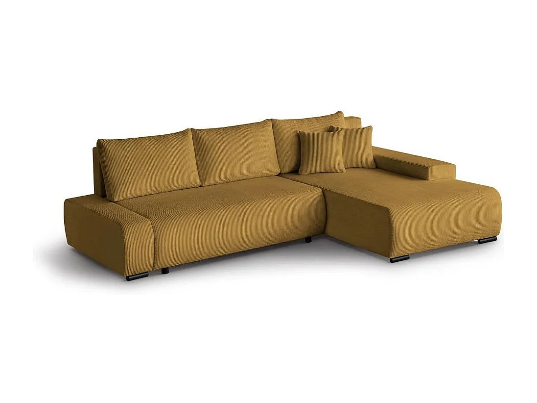 Canapé-lit ECKSCHLAFSOFA Draco L jaune