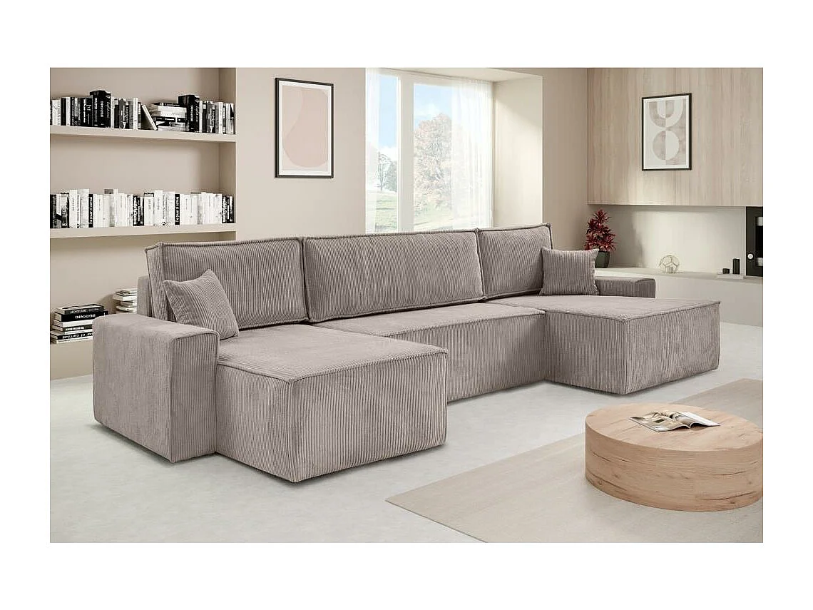 WOONLANDSCHAP Hektor U met slaapfunctie cappuccino