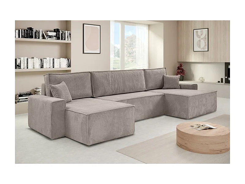 WOHNLANDSCHAFT Hektor U mit Schlaffunktion cappuccino