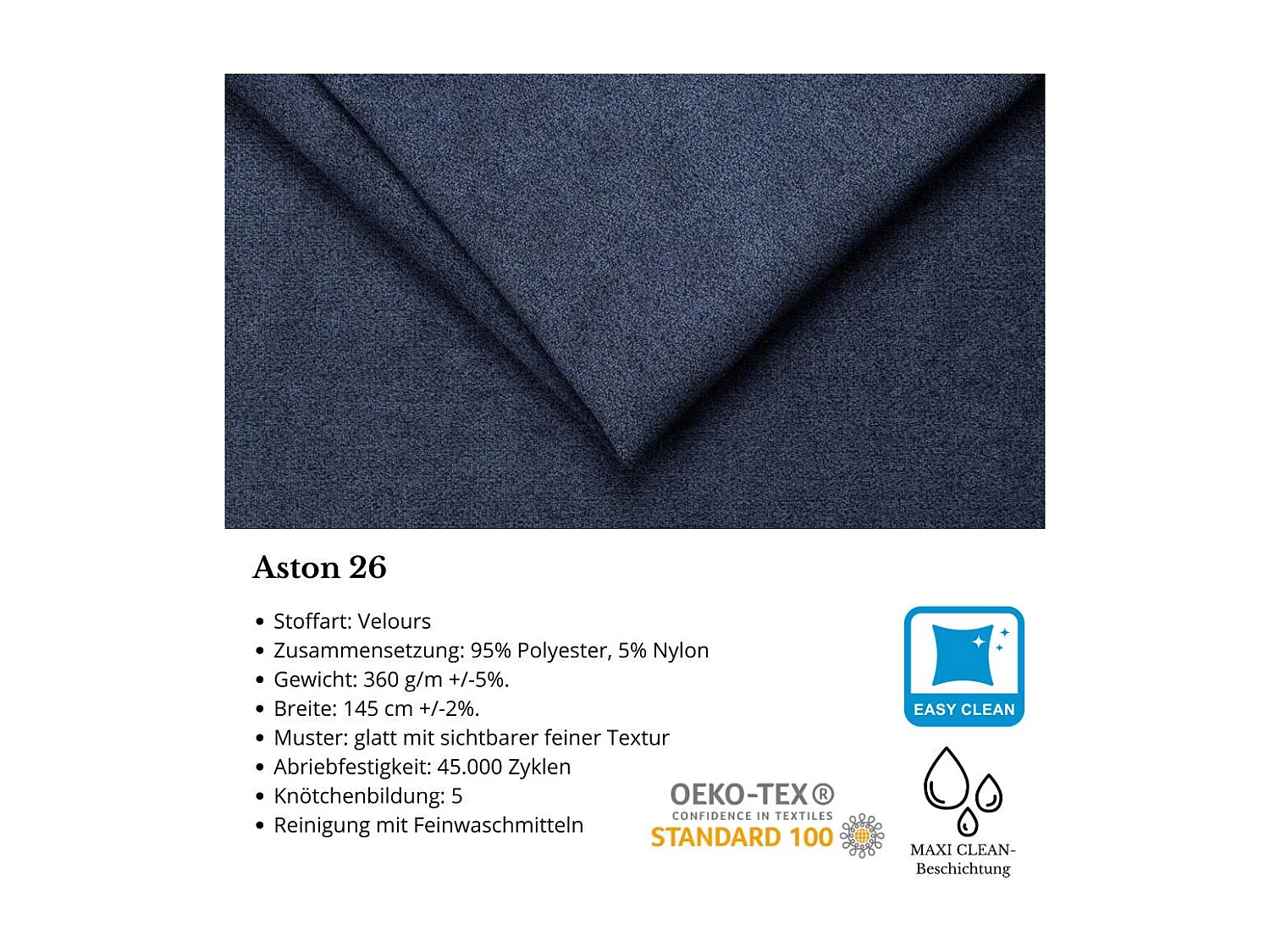 HOEKBANK Draco L Donkerblauw