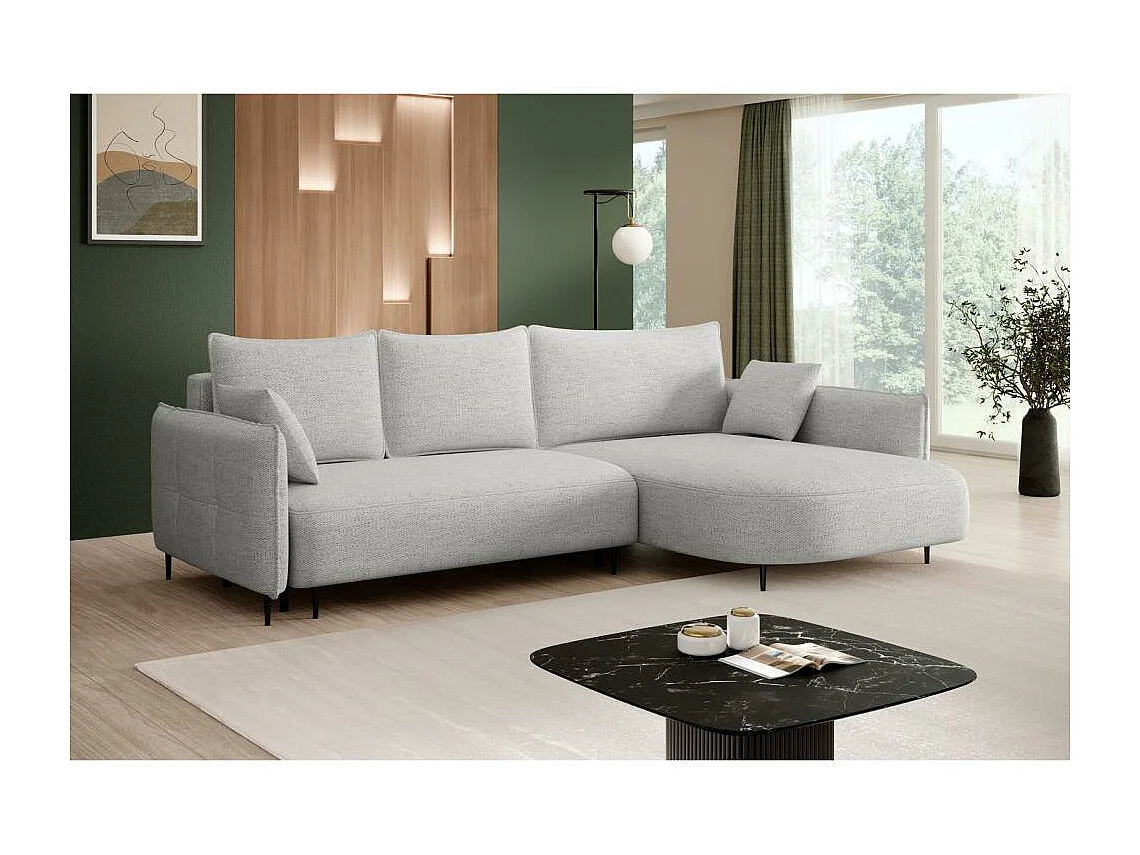 Hoekslaapbank Sycylia rechts lichtgrijs