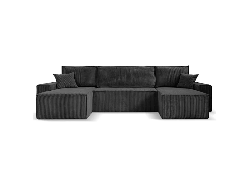 WOHNLANDSCHAFT Hektor U mit Schlaffunktion dunkelgrau