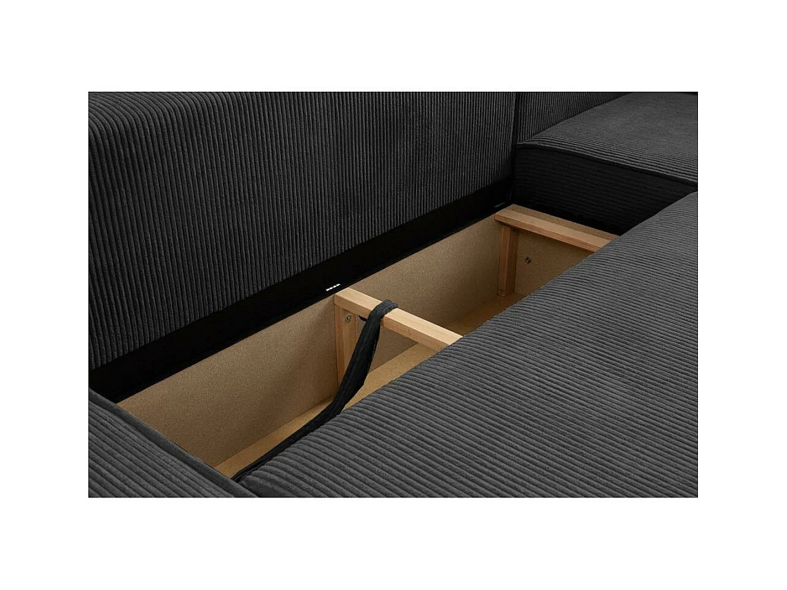 WOHNLANDSCHAFT Hektor U mit Schlaffunktion dunkelgrau