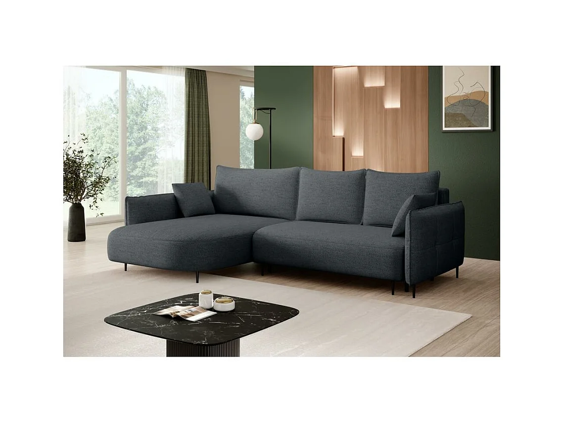 ECKSCHLAFSOFA Sycylia links dunkelgrau