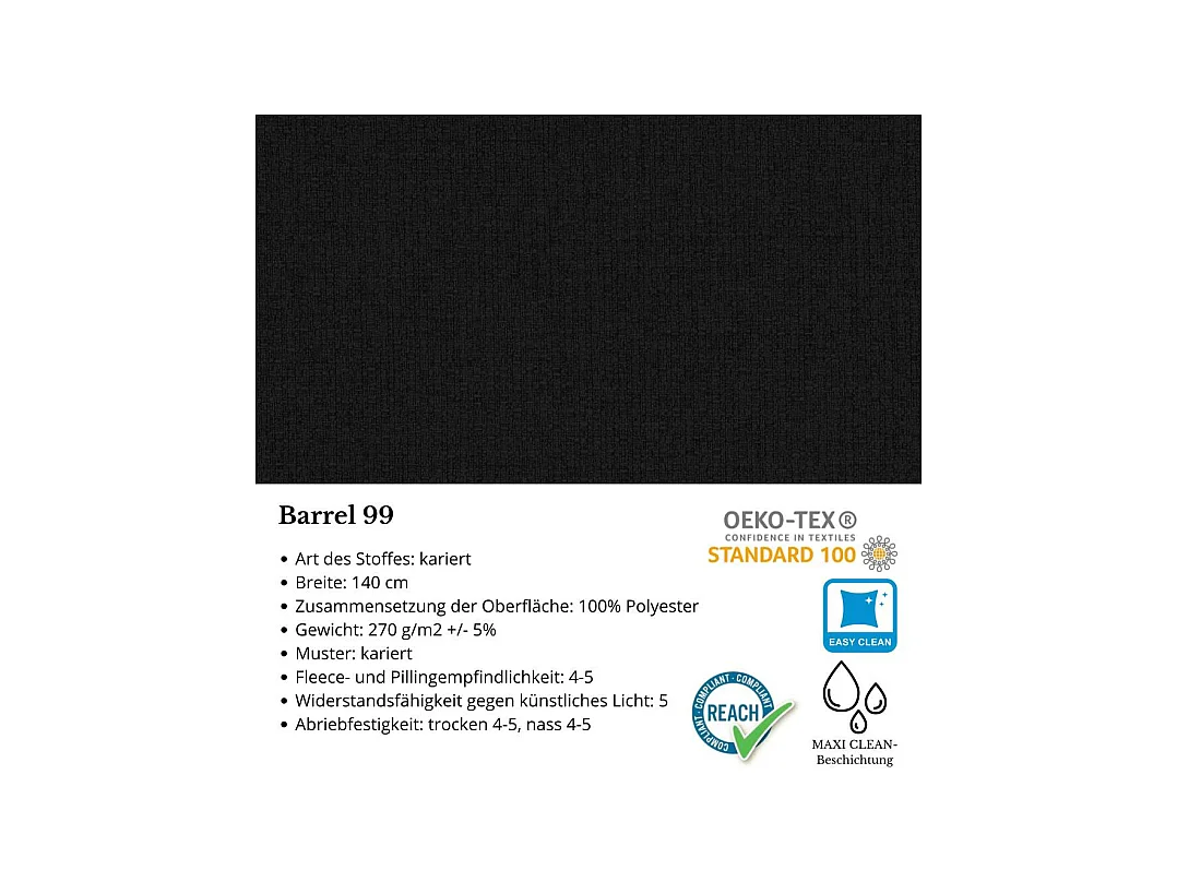 HOEKBANK Draco L Zwart