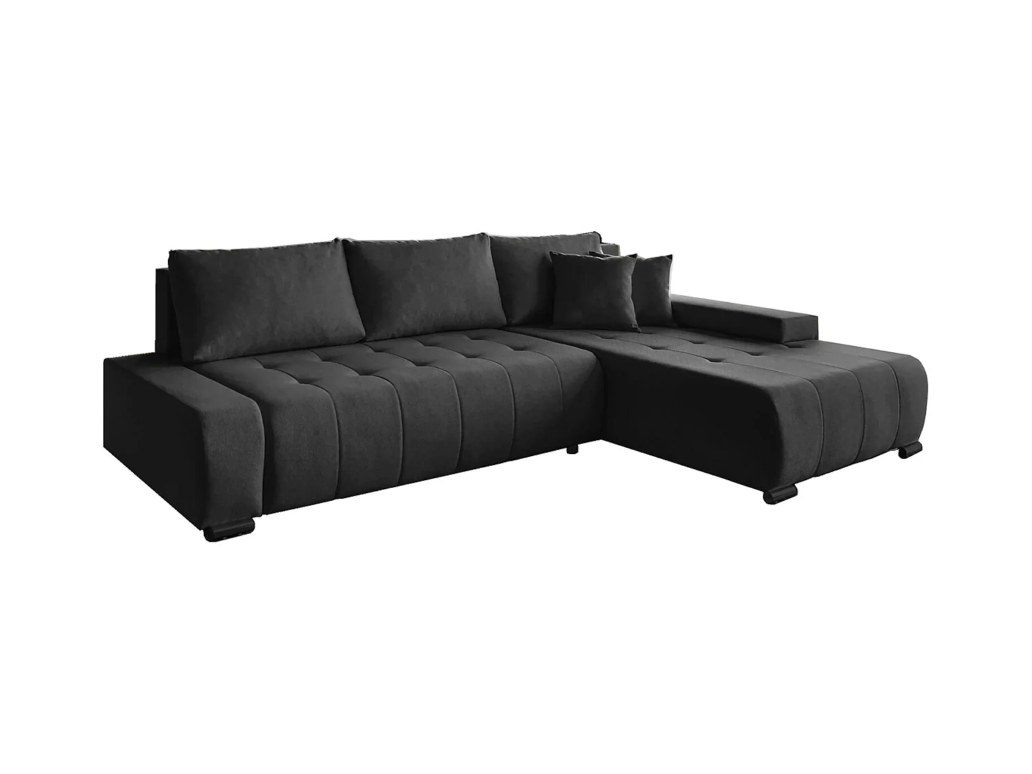 ECKSCHLAFSOFA Draco L Schwarz