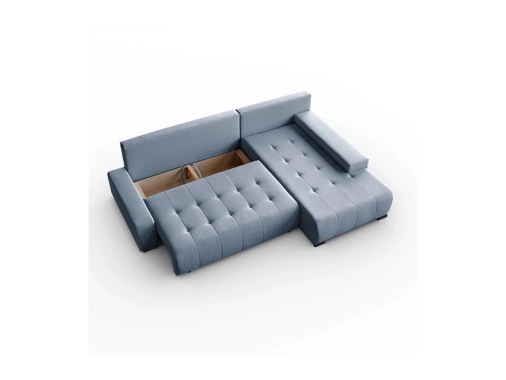 ECKSCHLAFSOFA Draco L Schwarz