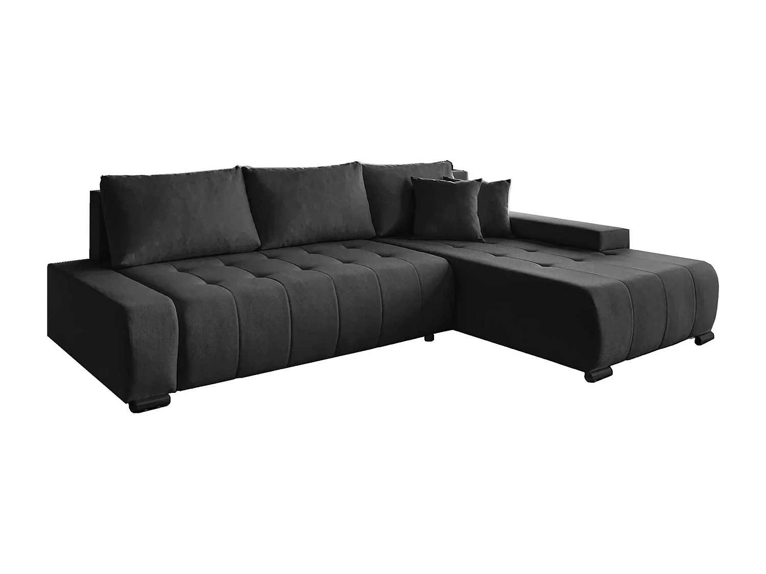 ECKSCHLAFSOFA Draco L Schwarz