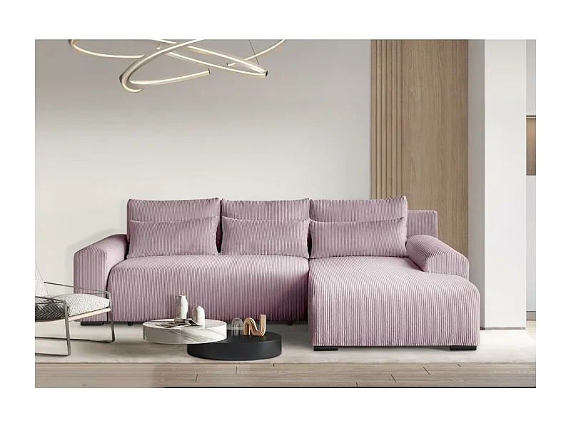 ECKSCHLAFSOFA Benny rosa rechts