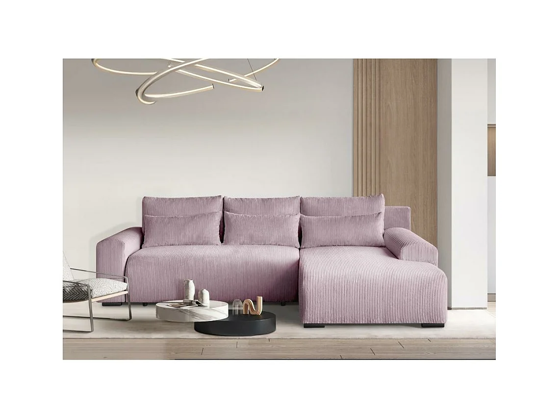 ECKSCHLAFSOFA Benny rosa rechts