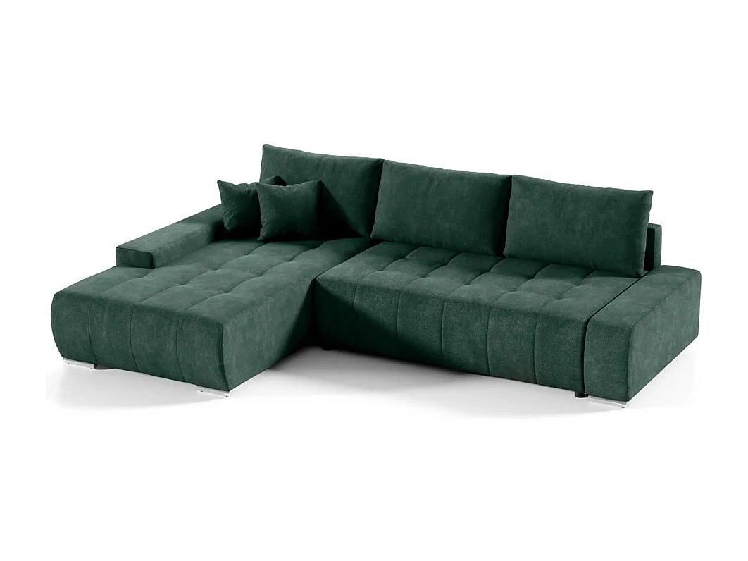 Canapé-lit ECKSCHLAFSOFA Draco L Vert