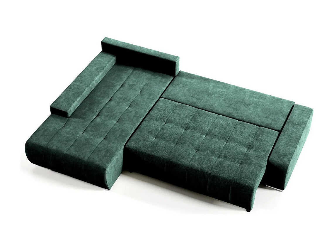 Canapé-lit ECKSCHLAFSOFA Draco L Vert