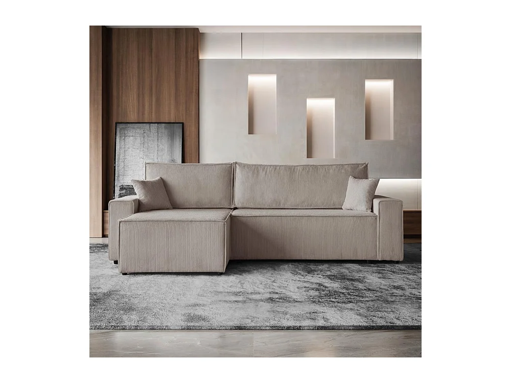 ECKSCHLAFSOFA mit Schlaffunktion Hektor cappuccino