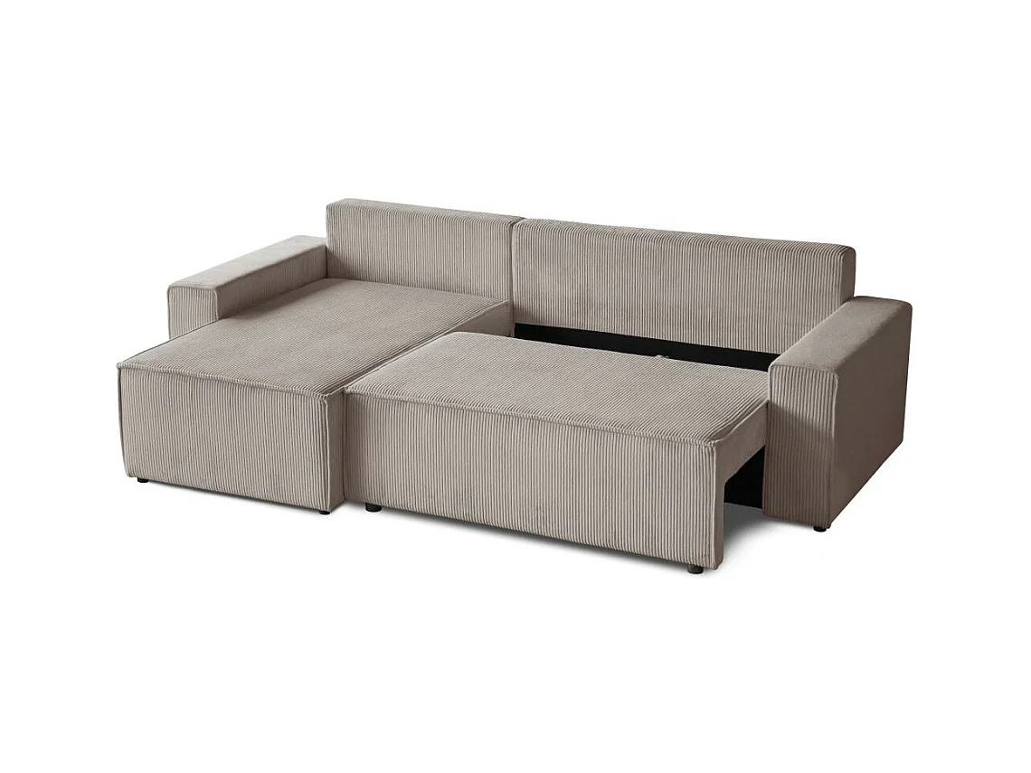 ECKSCHLAFSOFA mit Schlaffunktion Hektor cappuccino