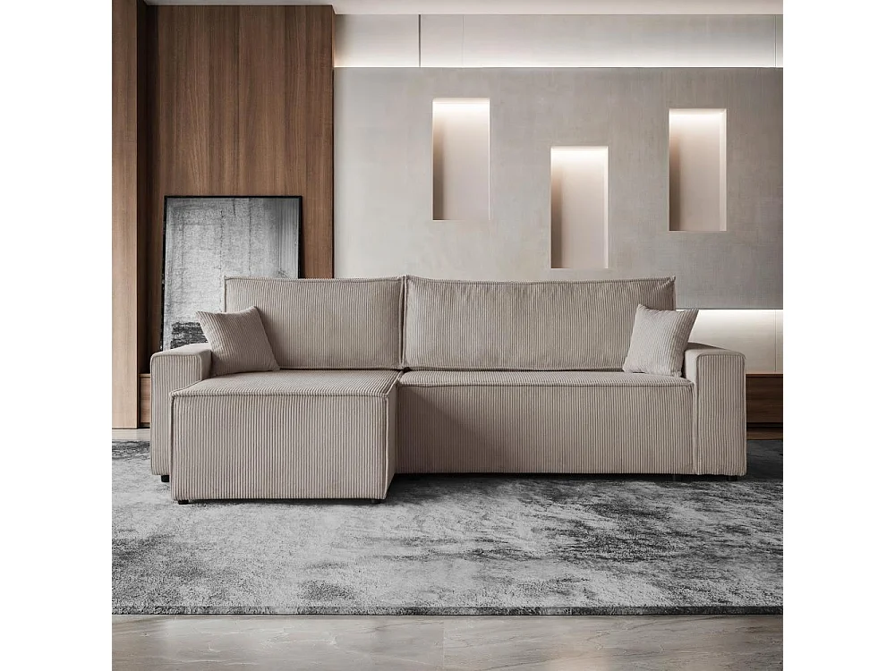 ECKSCHLAFSOFA mit Schlaffunktion Hektor cappuccino