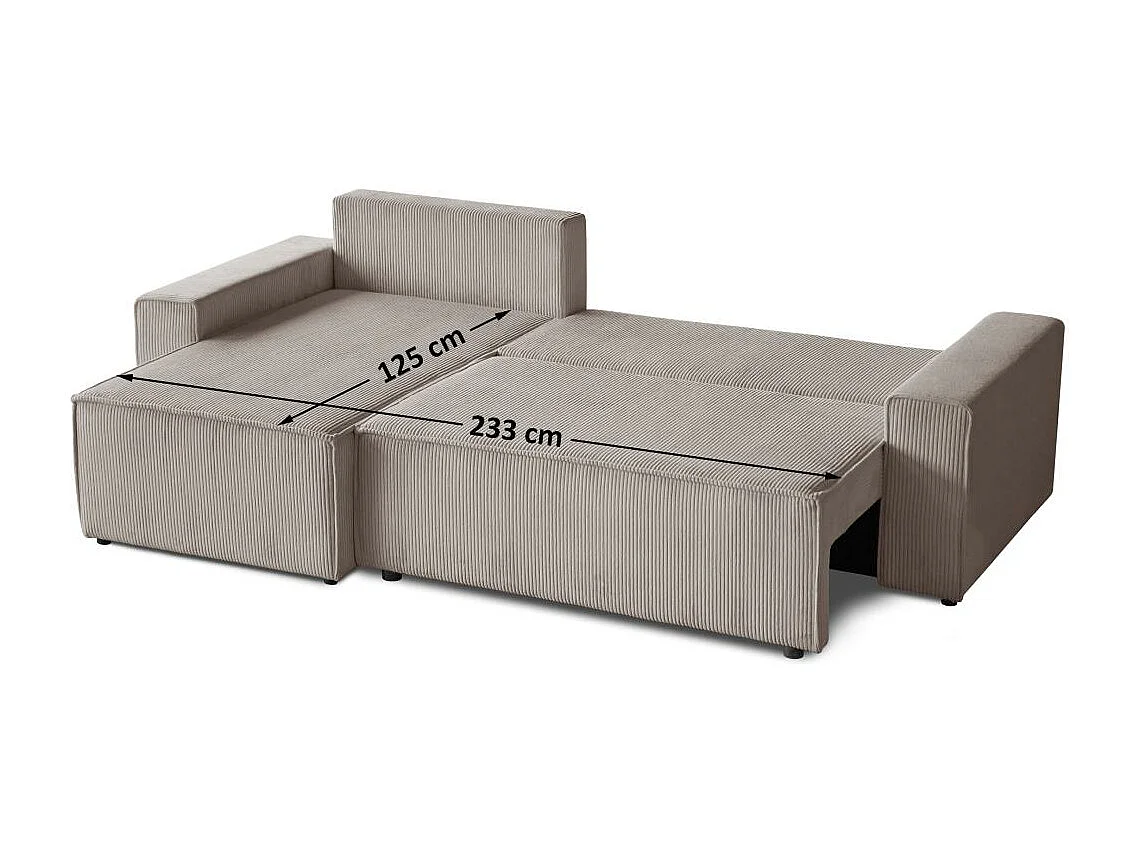 ECKSCHLAFSOFA mit Schlaffunktion Hektor cappuccino