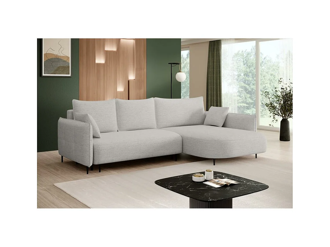 Canapé-lit ECKSCHLAFSOFA Sycylia droit beige
