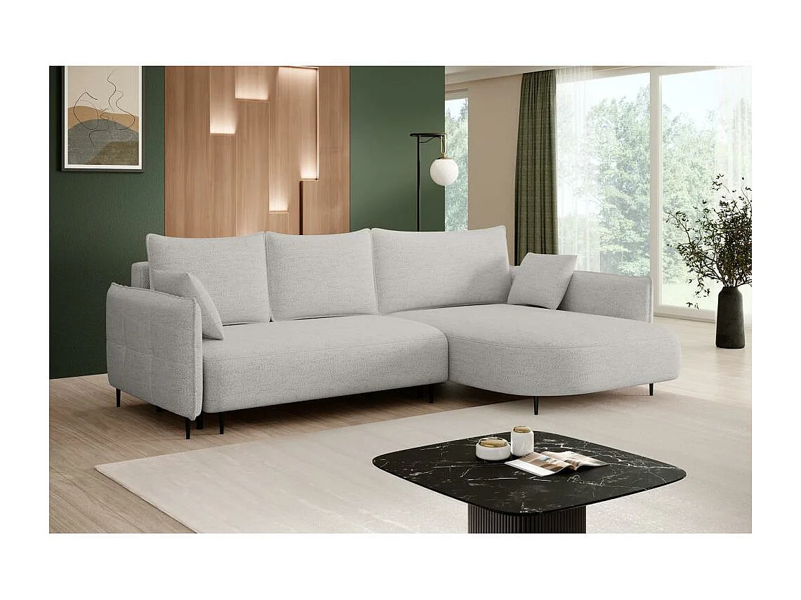 Canapé-lit ECKSCHLAFSOFA Sycylia droit beige