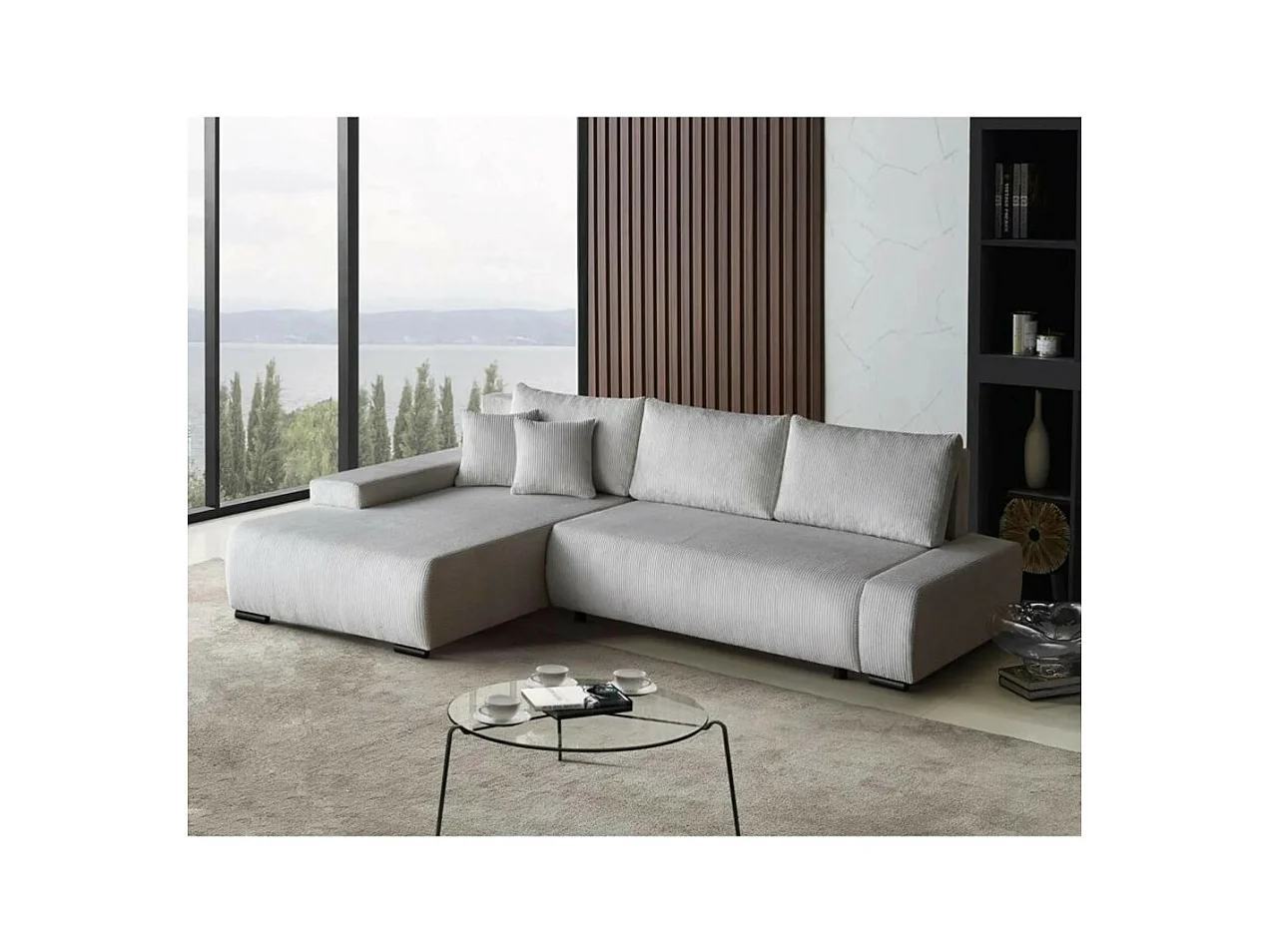 Canapé-lit ECKSCHLAFSOFA Draco L Beige