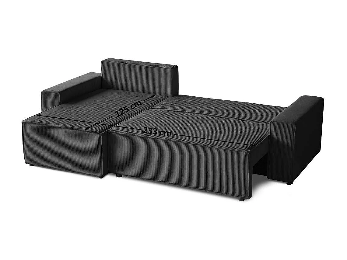 CANAPE AVEC FONCTION LIT Hektor gris foncé