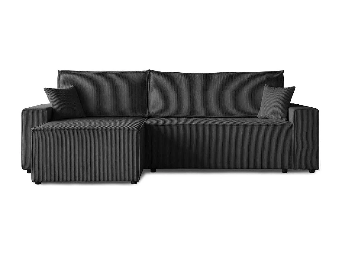 HOEKBANK met slaapfunctie Hektor donkergrijs