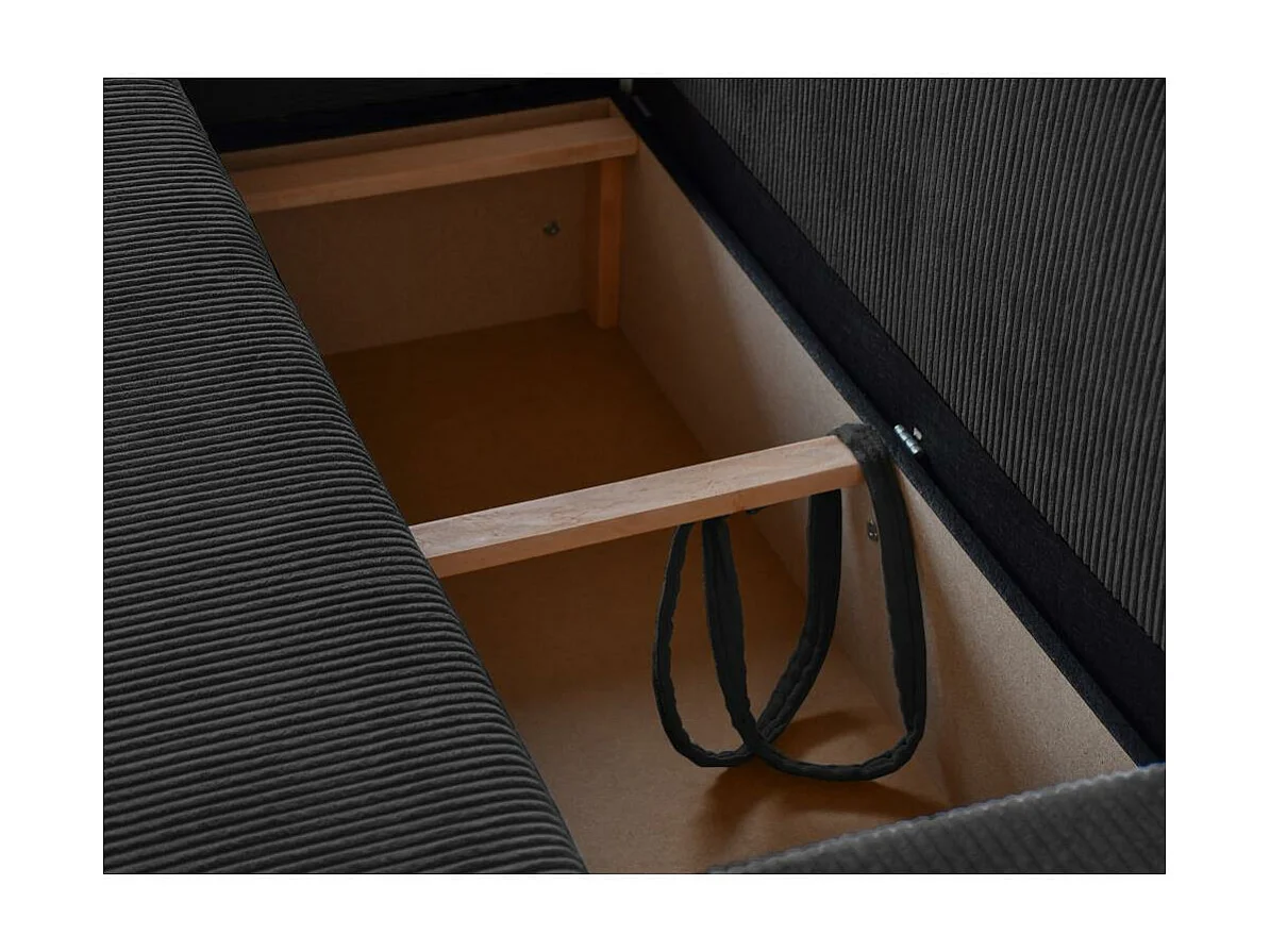 HOEKBANK met slaapfunctie Hektor donkergrijs