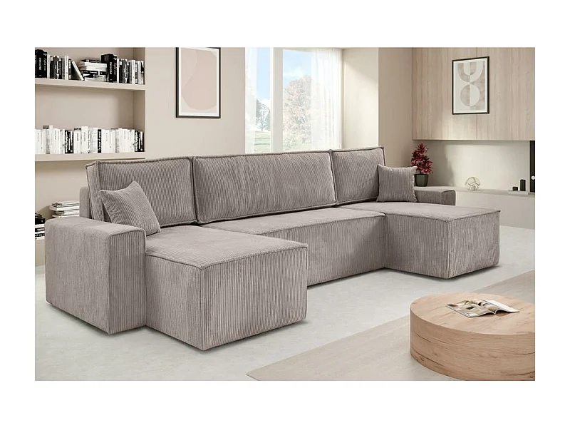 WOHNLANDSCHAFT Hektor U mit Schlaffunktion cappuccino