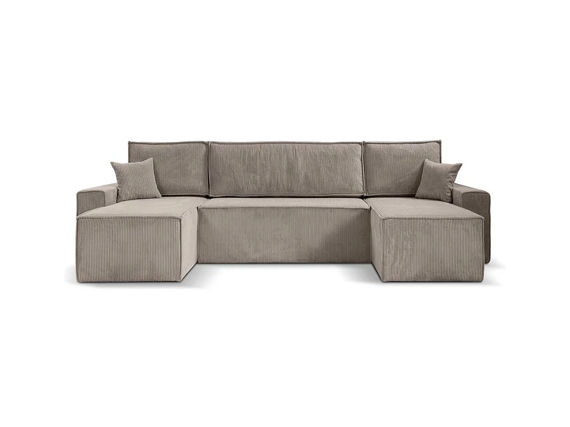 CANAPE Hektor U avec fonction sommeil cappuccino