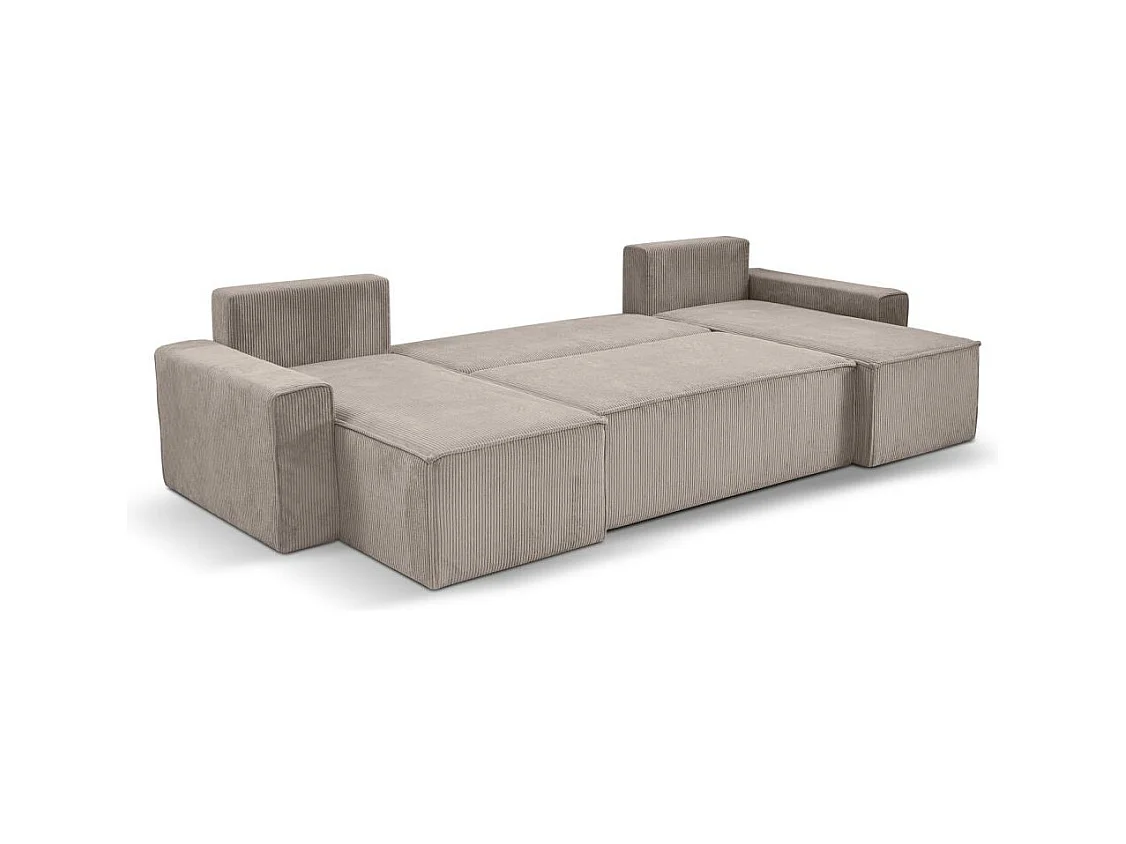 CANAPE Hektor U avec fonction sommeil cappuccino