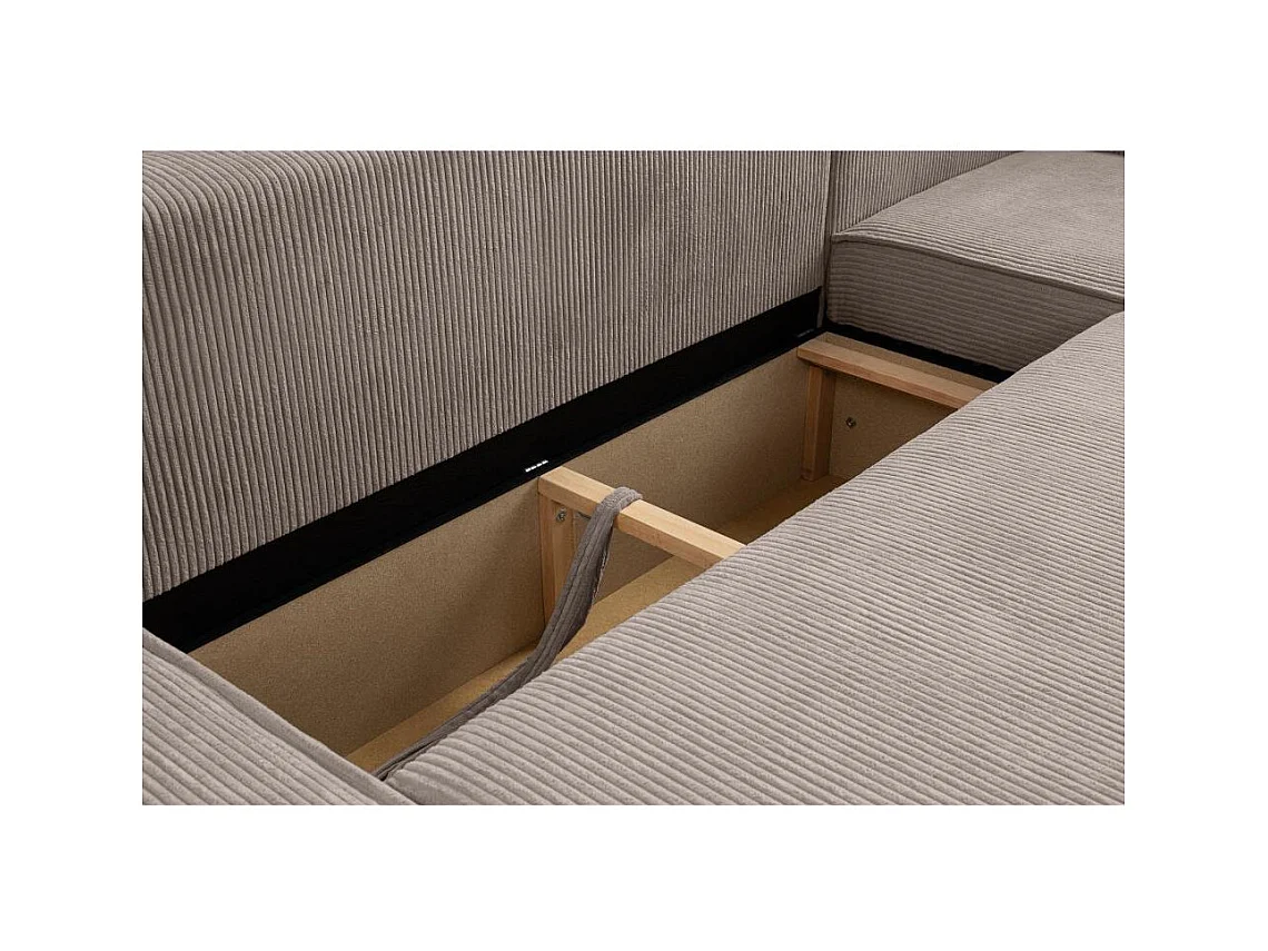 CANAPE Hektor U avec fonction sommeil cappuccino