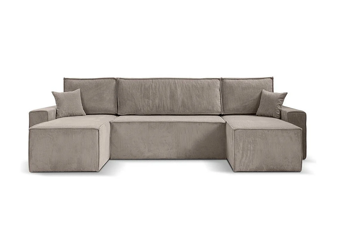 CANAPE Hektor U avec fonction sommeil cappuccino