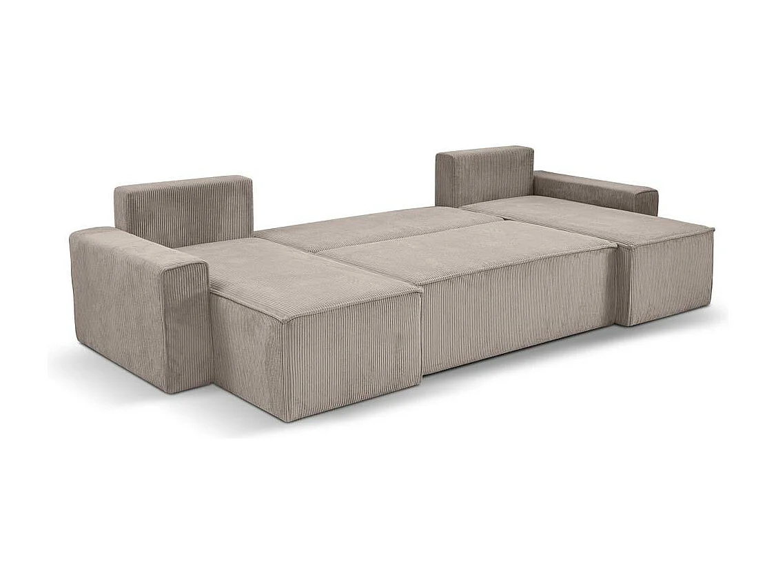 CANAPE Hektor U avec fonction sommeil cappuccino