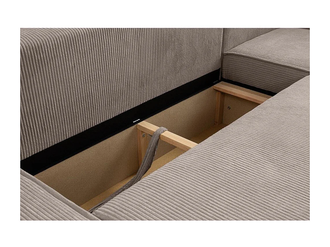 CANAPE Hektor U avec fonction sommeil cappuccino