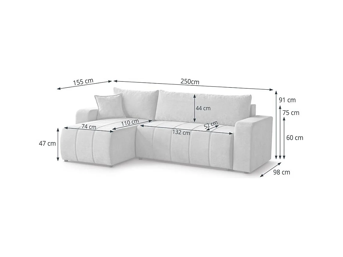 ECKSCHLAFSOFA Mori dunkelblau