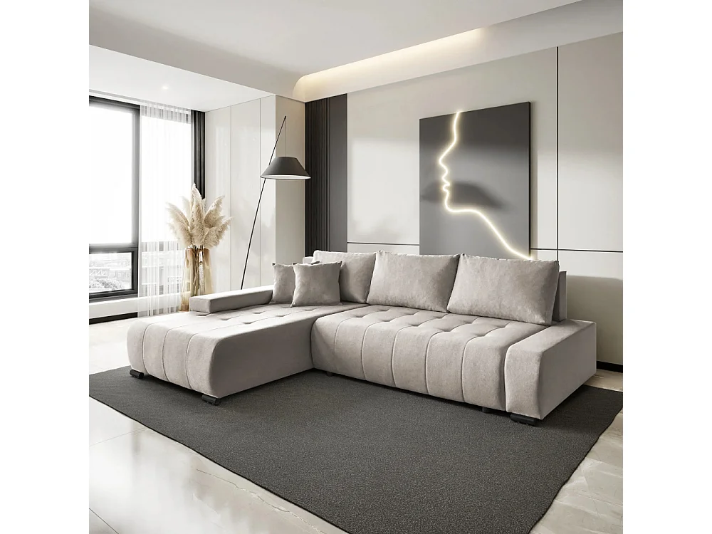 ECKSCHLAFSOFA Draco L Beige