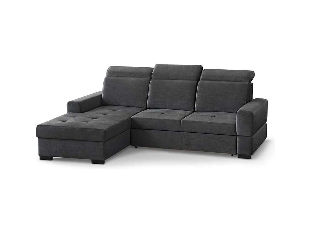 ECKSCHLAFSOFA Alex Mini dunkelgrau links